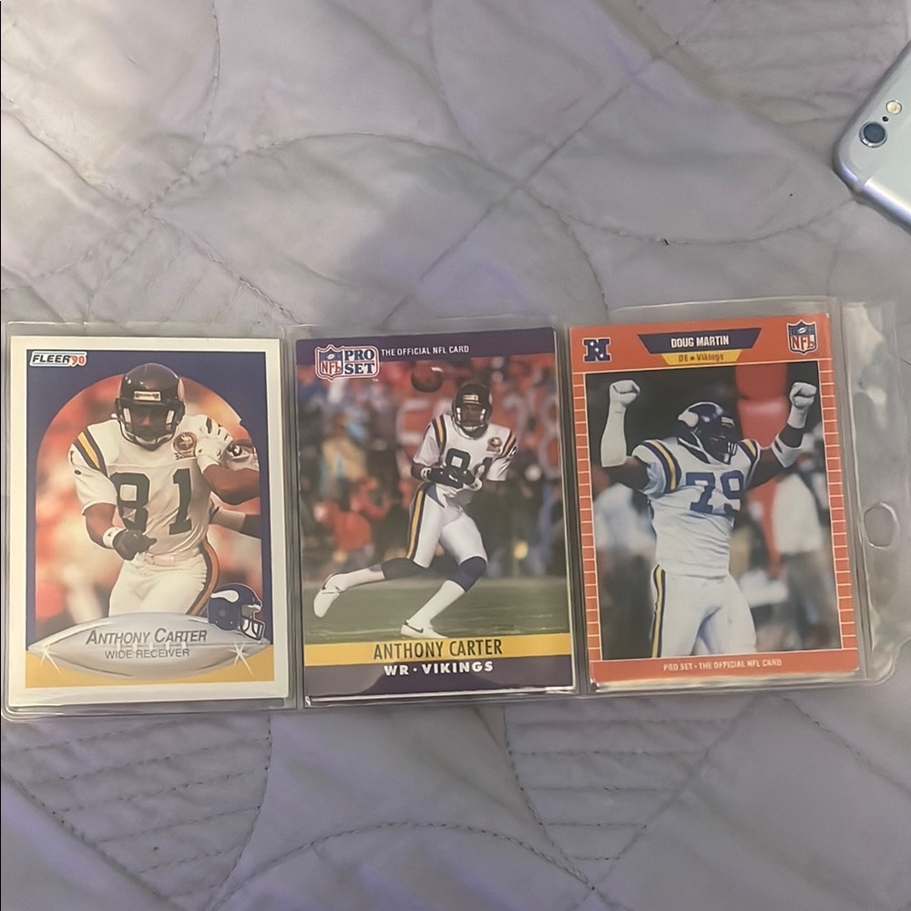 Anthony Carter Football Trading Cards Set